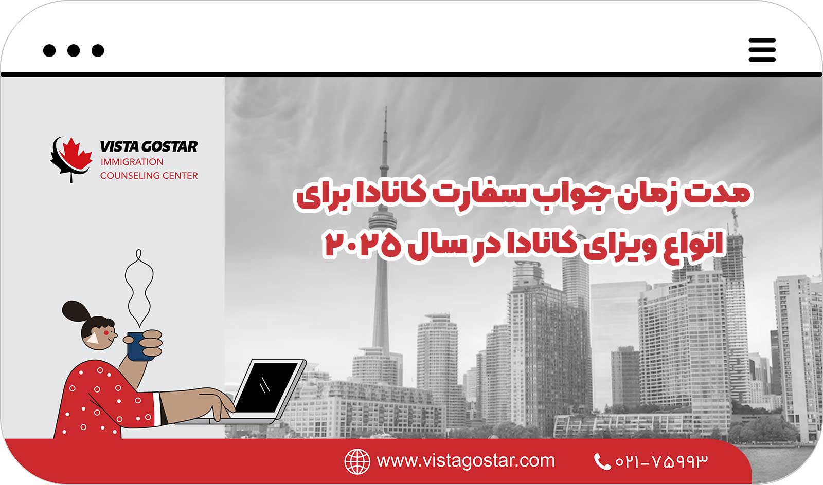 مدت زمان جواب سفارت کانادا برای انواع ویزای کانادا در سال 2025