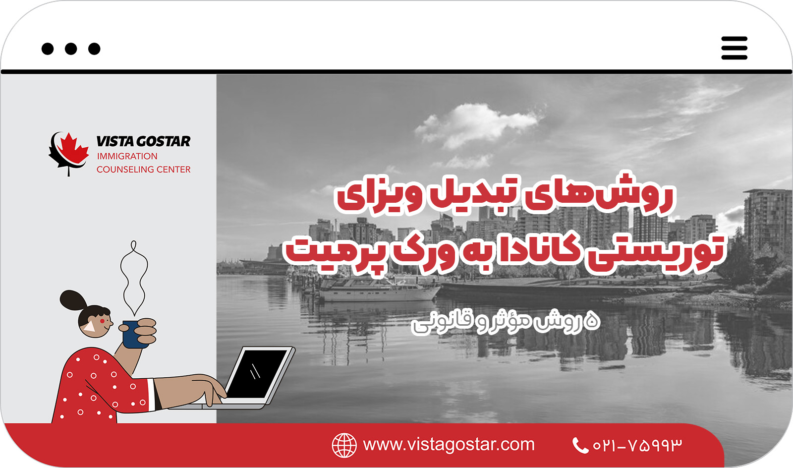 💯 روش‌های تبدیل ویزای توریستی کانادا به ورک پرمیت: 5 روش مؤثر و قانونی