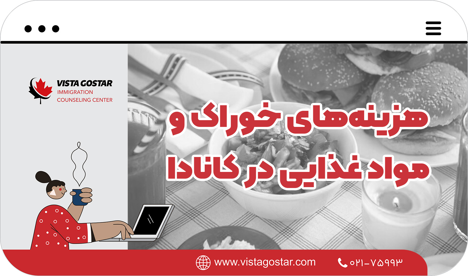 🍔 هزینه‌های خوراک و مواد غذایی در کانادا